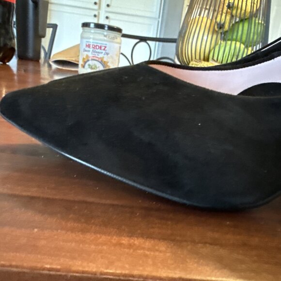Sole Bliss Ingrid heel Pumps Black Suede Shoes - Picture 4 of 16